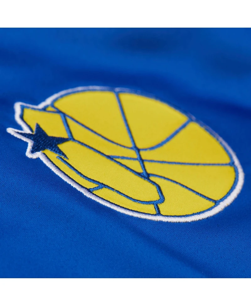 Mitchell & Ness Men's and Women's Royal Golden State Warriors Vintage Team Origins Satin Full-Snap Jacket