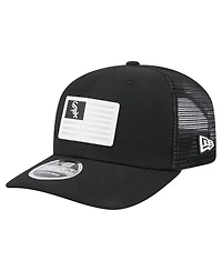 New Era Men's Black Chicago White Sox Flag 9SEVENTY Stretch-Snap Hat