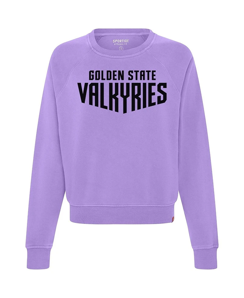 Sportiqe Women's Violet Golden State Valkyries Ashlyn Raglan Sweatshirt