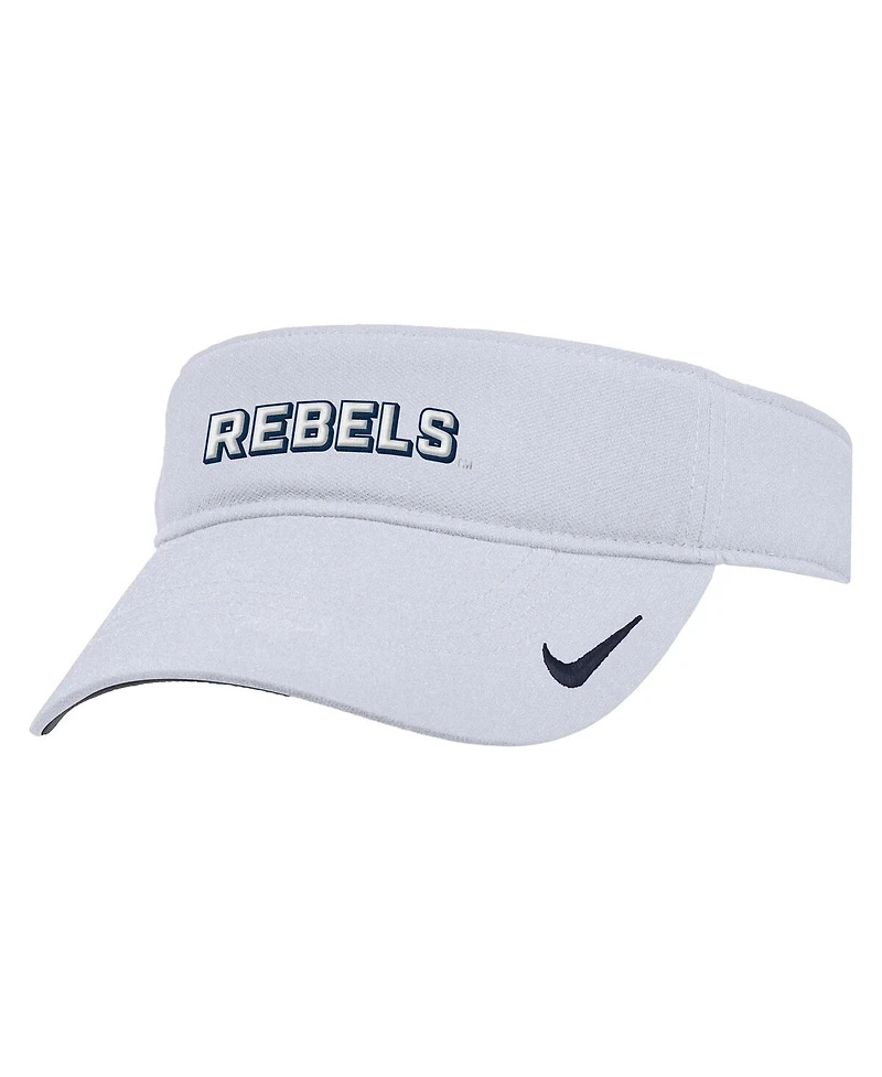 Nike Men's White Ole Miss Rebels 2025 On-Field Ace Performance Adjustable Visor Hat