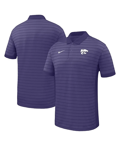 Nike Men's Purple Kansas State Wildcats 2025 Early Season Coaches Sideline Victory Stripe Performance Polo Shirt