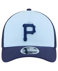 New Era Men's Light Blue/Navy Pittsburgh Pirates 2-Tone Color Pack 9FORTY M-Crown A-Frame Adjustable Hat