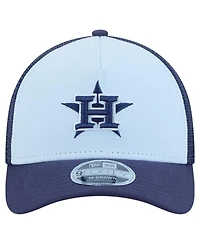 New Era Men's Light Blue/Navy Houston Astros 2-Tone Color Pack 9FORTY M-Crown A-Frame Adjustable Hat