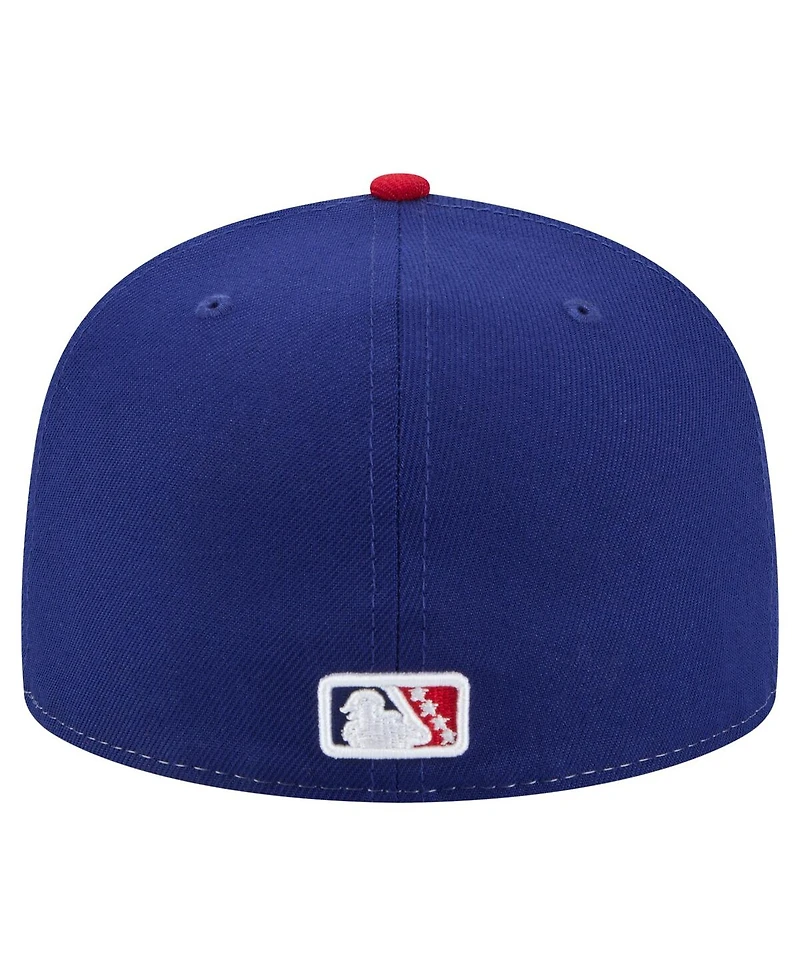 New Era Men's White/Red Kannapolis Cannon Ballers Authentic Collection 59FIFTY Fitted Hat