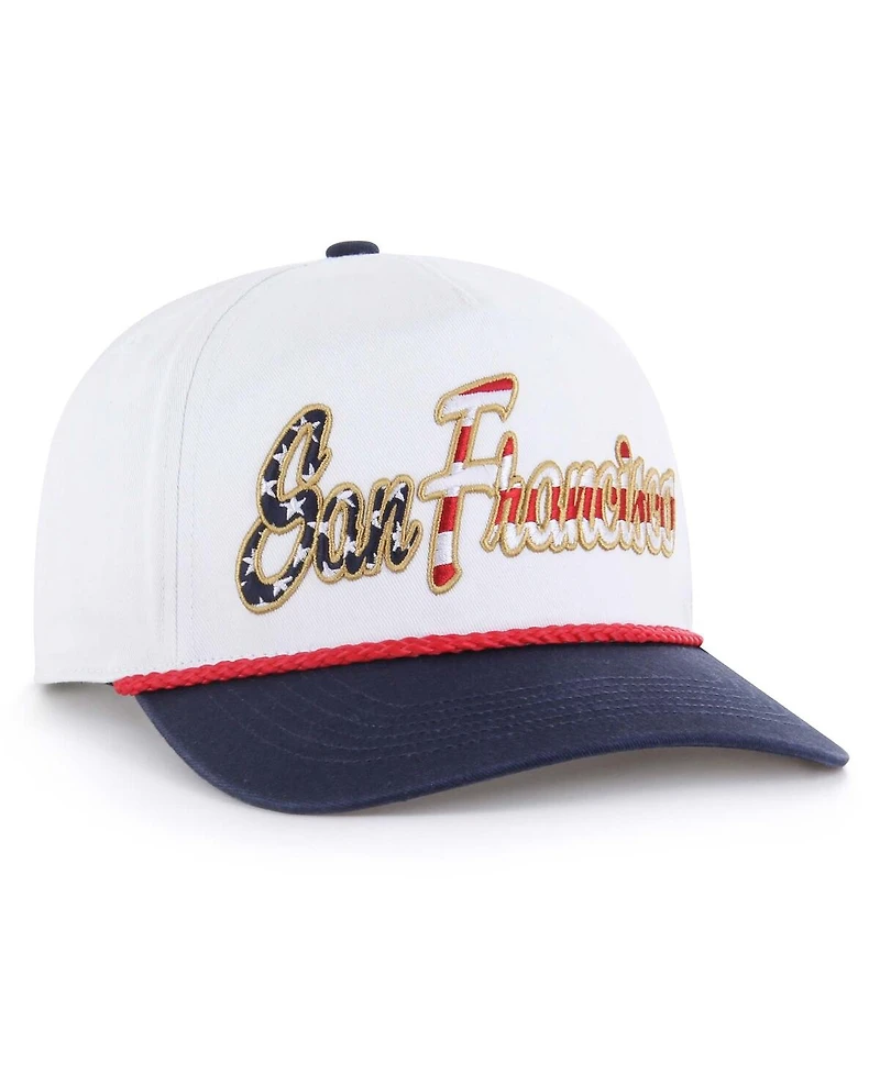 '47 Brand Men's White San Francisco Giants Patriotic Overhand Hitch Adjustable Hat