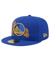 New Era Men's Royal Golden State Warriors Stitch 59FIFTY Fitted Hat