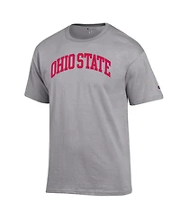 Champion Men's Heather Gray Ohio State Buckeyes Basic Arch T-Shirt