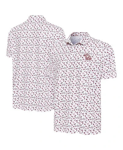 Antigua Men's White Kansas Jayhawks Independence Day Polo Shirt