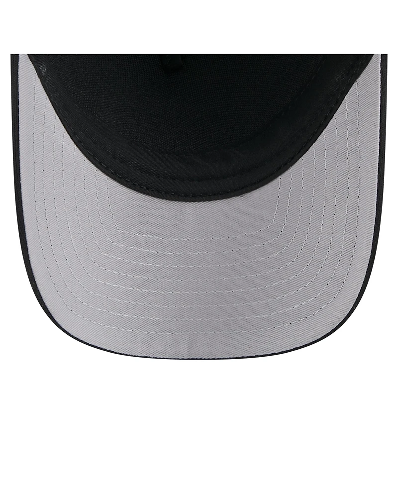 New Era Men's Black New York Yankees City Initial 9FORTY A-Frame M-Crown Adjustable Trucker Hat