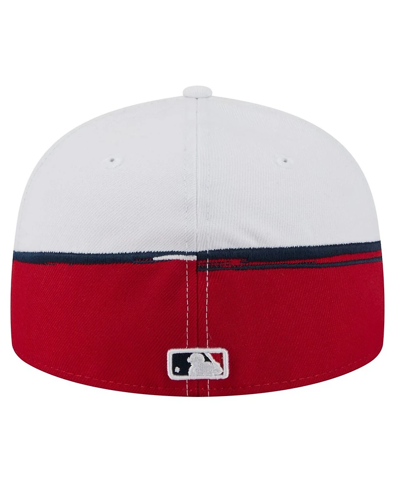 New Era Men's Red/White St. Louis Cardinals Paint Stroke 59FIFTY Fitted Hat