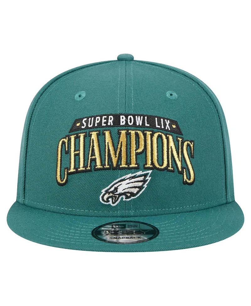 New Era Men's Midnight Green Philadelphia Eagles Super Bowl Lix Champions 9FIFTY Snapback Hat