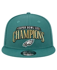 New Era Men's Midnight Green Philadelphia Eagles Super Bowl Lix Champions 9FIFTY Snapback Hat