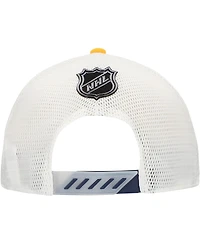 Fanatics Men's Gold Nashville Predators Authentic Pro Draft Adjustable Trucker Hat