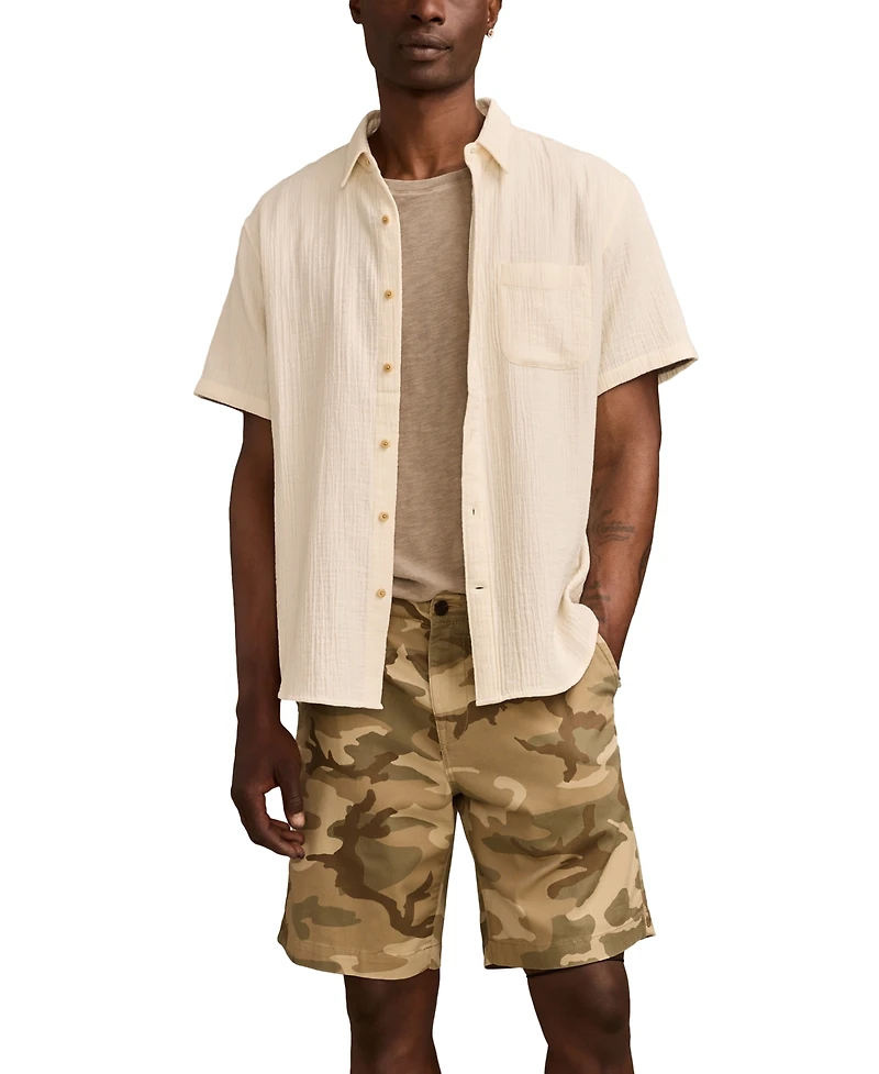 Lucky Brand Men's Double Gauze Short Sleeve Shirt