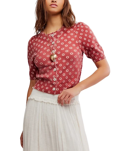 Free People Women's Isla Short-Sleeve Cardigan