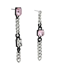 Steve Madden Faux Stone Punk Romance Stone Linear Earrings