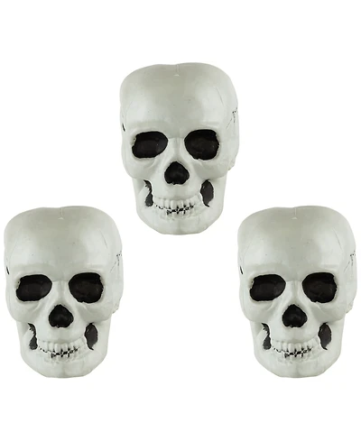 Northlight Bag of Skulls Halloween Decorations, Set of 3