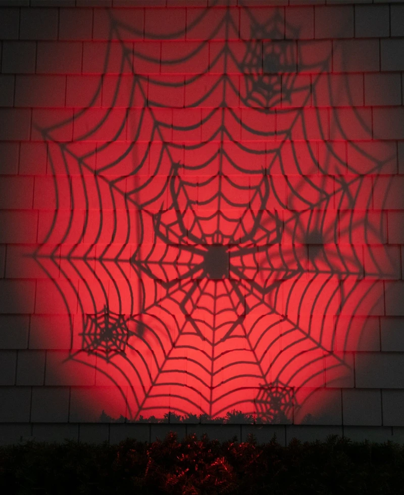 Northlight 7" Spiderweb with Falling Spiders Halloween Outdoor Light Projector