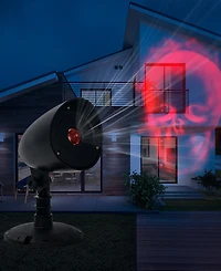 Northlight 8" Halloween Skull Outdoor Light Show Projector