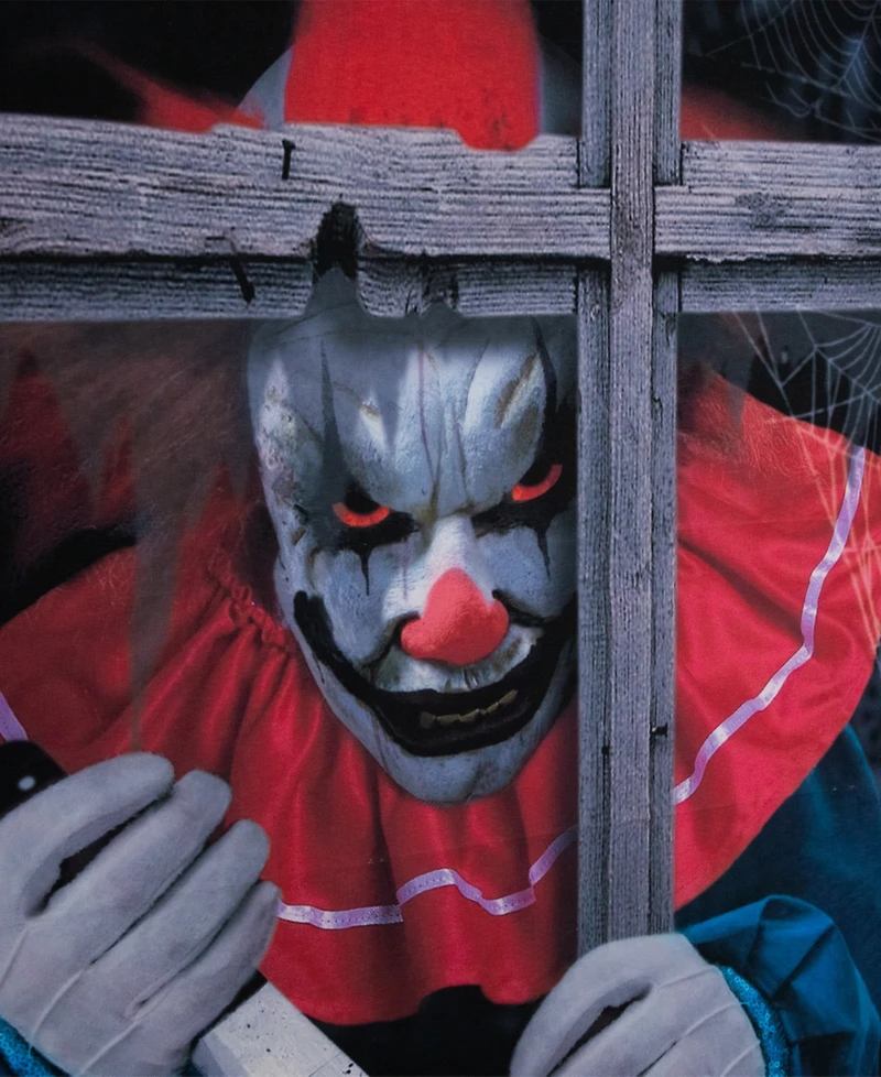 Northlight 47" Creepy Clown Scary Window Halloween Decoration