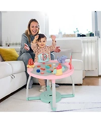 Costway 5-in-1 Baby Activity Center with Rotating Seat Removable Toys Lights & Music