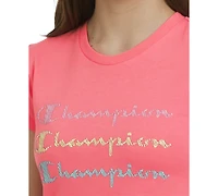 Champion Big Girls Short-Sleeve Logo Graphic T-Shirt