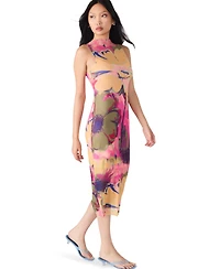 Steve Madden Women's Sidra Floral Mesh Midi Dress