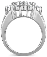 Diamond Halo Cluster Pear Ring (4 ct. t.w.) in 14k White Gold