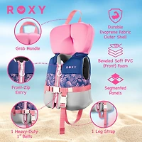 Roxy Daily Cga Life vest, Pfd for kids with Quick Release Belts and Adjustable Leg Strap