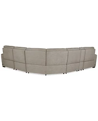 Miren -Pc. Fabric Sectional with Power Headrest Recliners Console