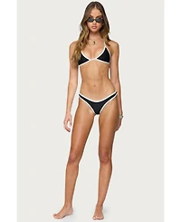 Edikted Women's Dina Contrast Bikini Bottom
