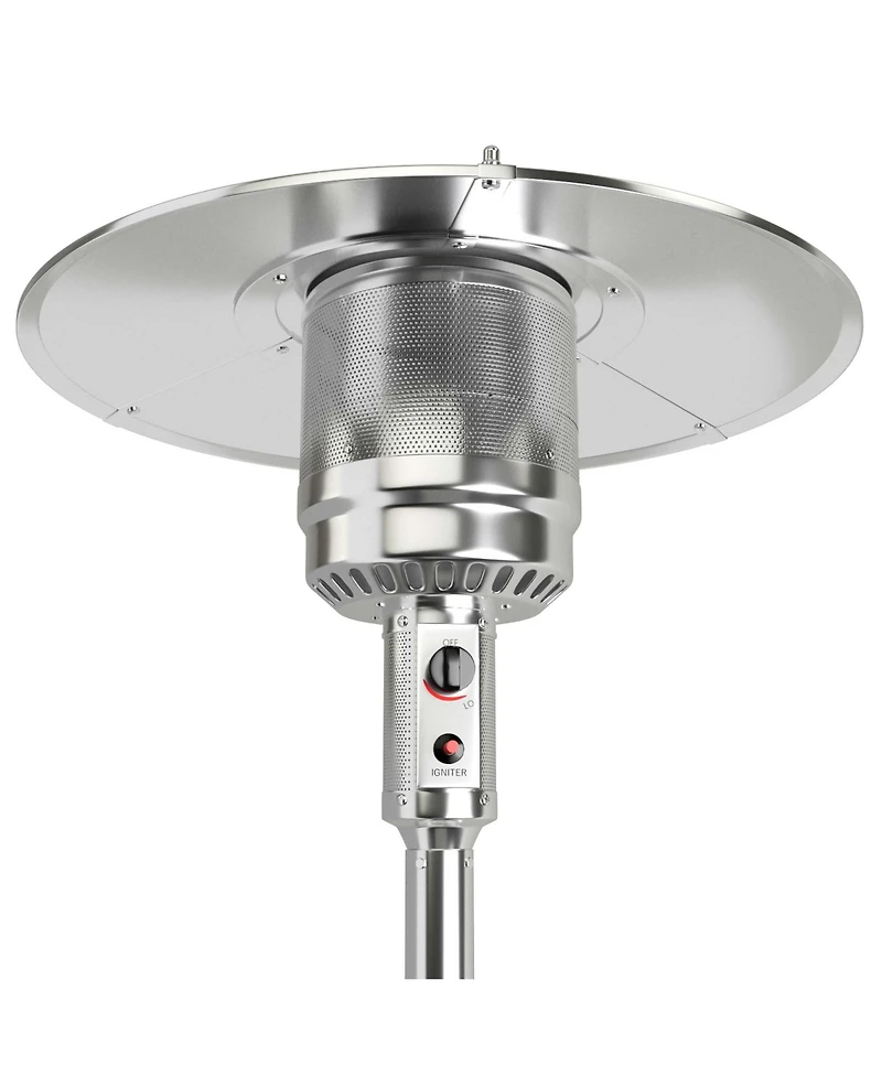 Costway 50000 Btu Propane Patio Heater Standing Steel with Wheels
