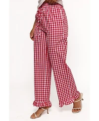 Petal and Pup Women's Marina Pant - Red Gingham