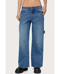 Edikted Women's Carpenter Low Rise Jeans