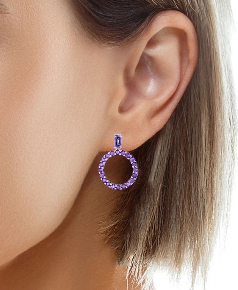 Amethyst (2-1/2 ct. t.w.) or Sky Blue Topaz (4-1/2 Drop Earrings Sterling Silver