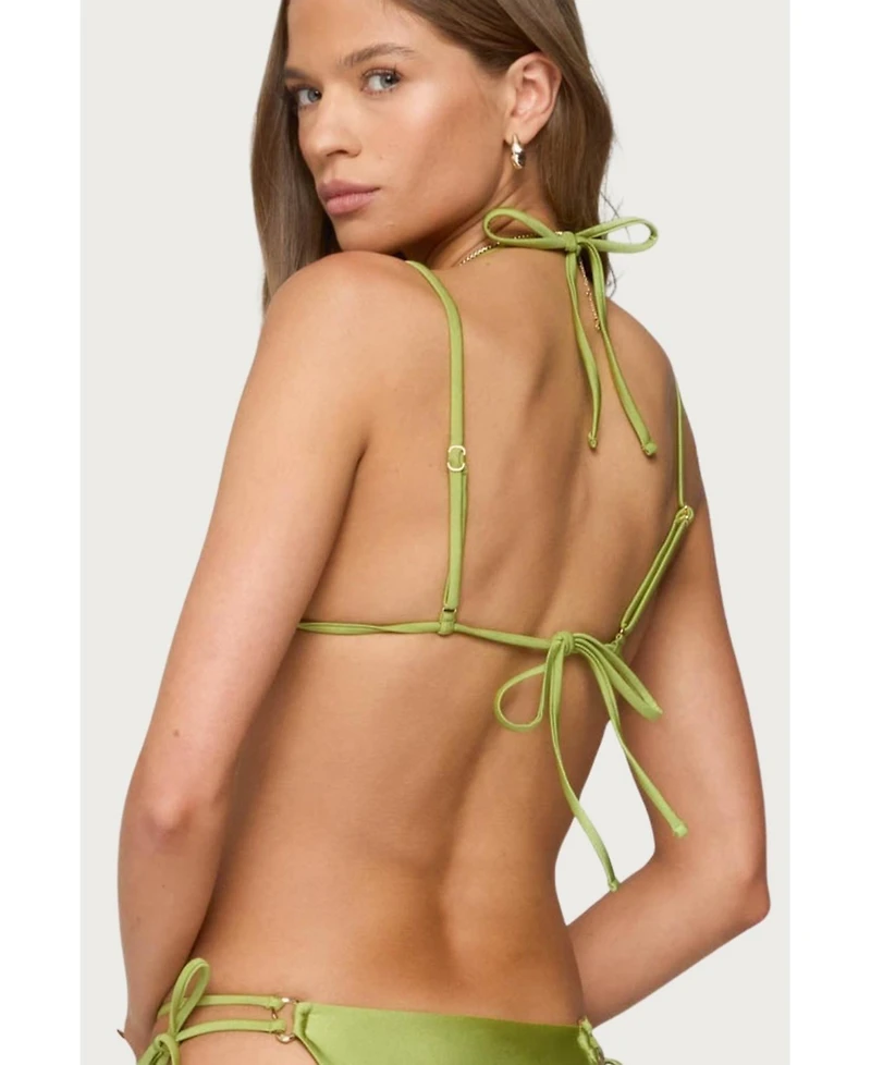 Edikted Women's Neve Triangle Bikini Top