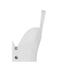 Miss Circle Women's Tala White Sleeveless Pleated Preppy Mini Dress