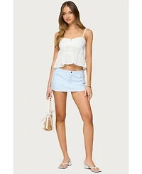 Edikted Women's Tamora Eyelet Babydoll Tank Top
