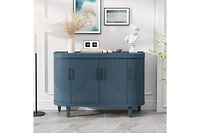 Farmhouse Kitchen Cabinet with Wine Rack Barn Door with Drawer