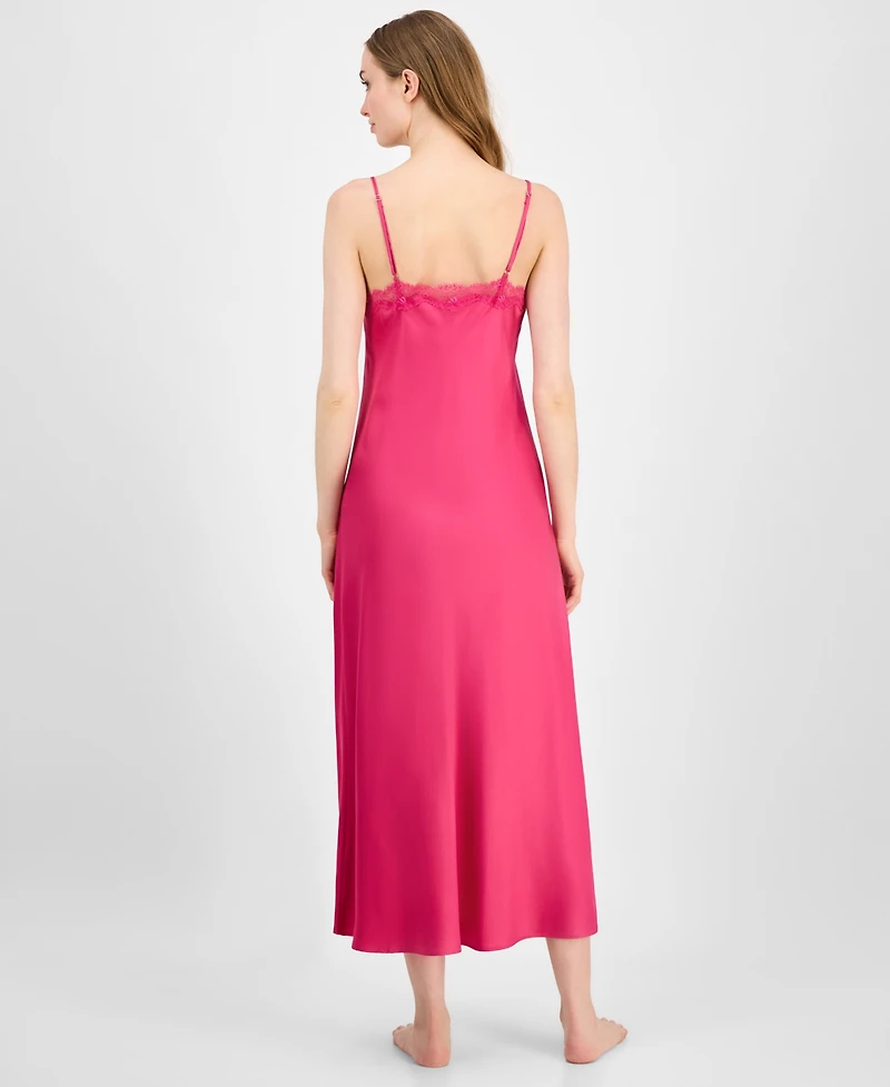 I.n.c. International Concepts Women's Lace-Trim Satin Nightgown