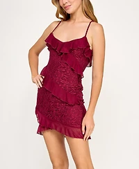 Bcx Juniors' Sleeveless Lace Bodycon Dress