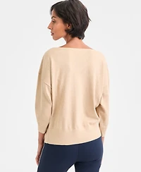 Tommy Hilfiger Women's Dolman-Sleeve Boat-Neck Shine Sweater