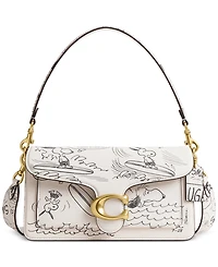 Coach Peanuts Tabby Shoulder Bag with Newspaper Print 26