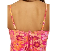 Becca Women's Copacabana Printed Bandeau Tankini Top