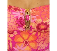 Becca Women's Copacabana Printed Bandeau Tankini Top