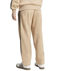 adidas Men's Wide-Leg 3-Stripes Fleece Pants