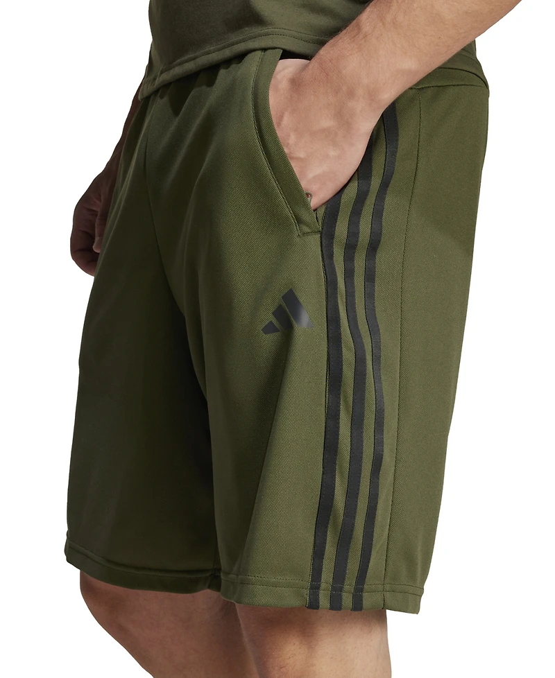 adidas Men's Pique 3-Stripes Logo Training Shorts