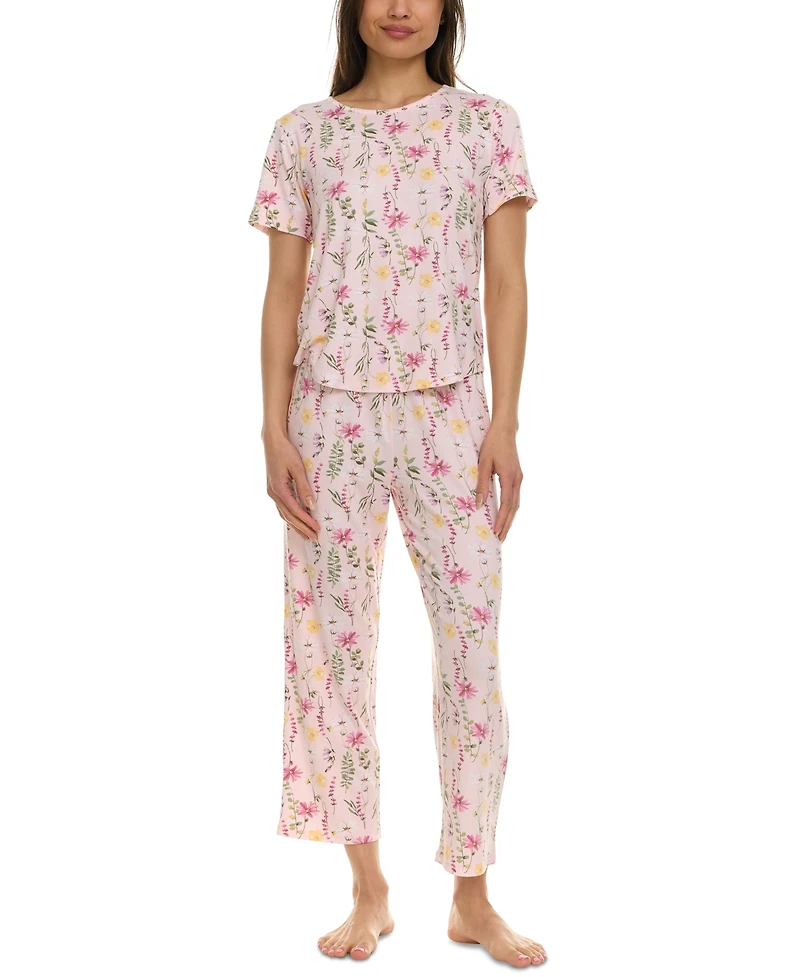 Flora by Nikrooz Women's 2-Pc. Jody Floral Pajamas Set