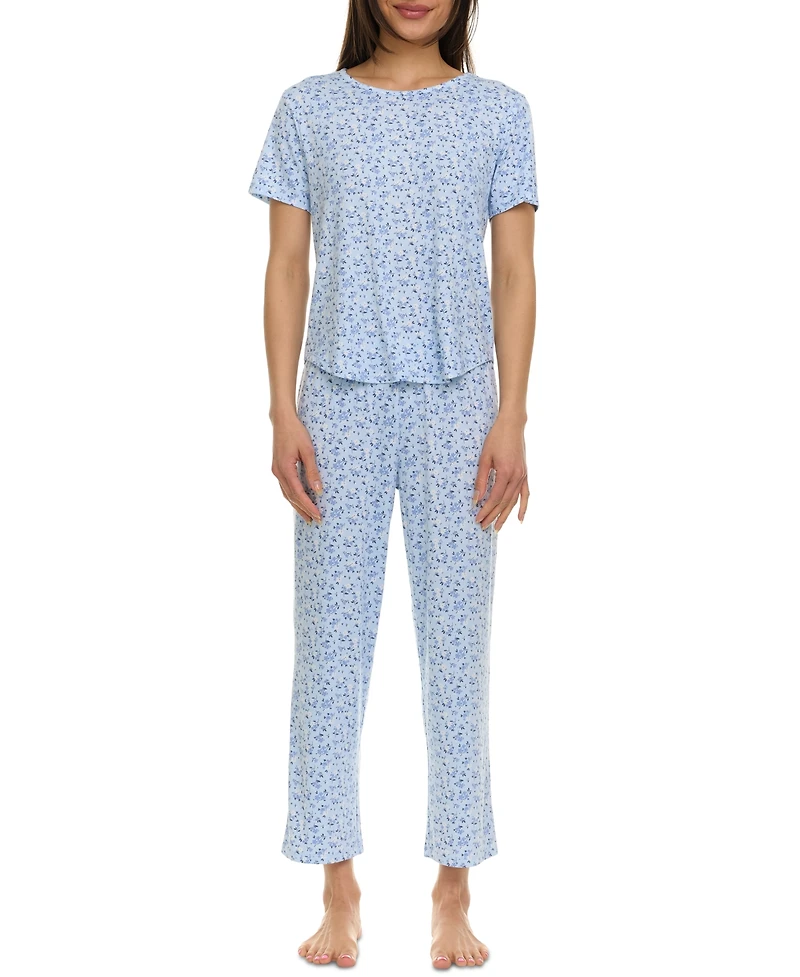 Flora by Flora Nikrooz Women's 2-Pc. Jody Floral Pajamas Set