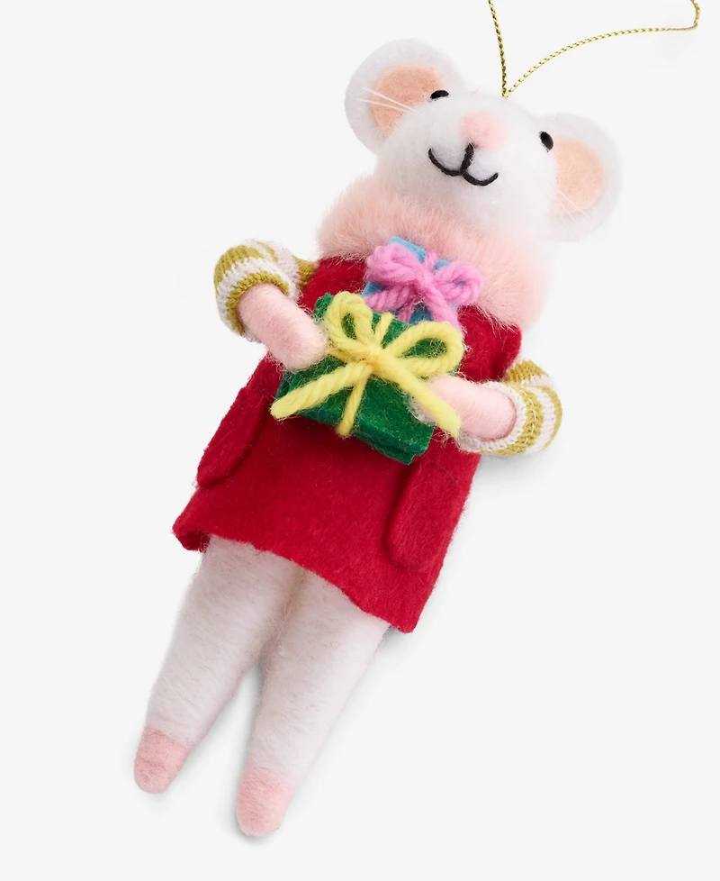 Holiday Lane Tiny Tidings Felted Mouse with Gift Ornament, Macy's Exclusive